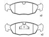 Pastillas de freno Brake Pad Set:90 349 447 8